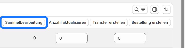 Sammelbearbeitung
