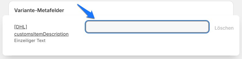 [DHL] customsItemDescription