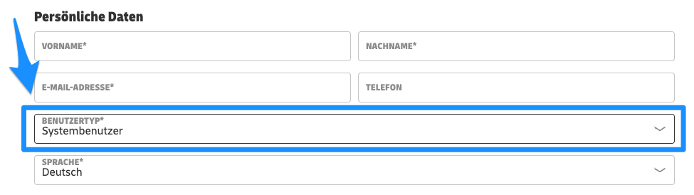 Paket Systembenutzer anlegen 4