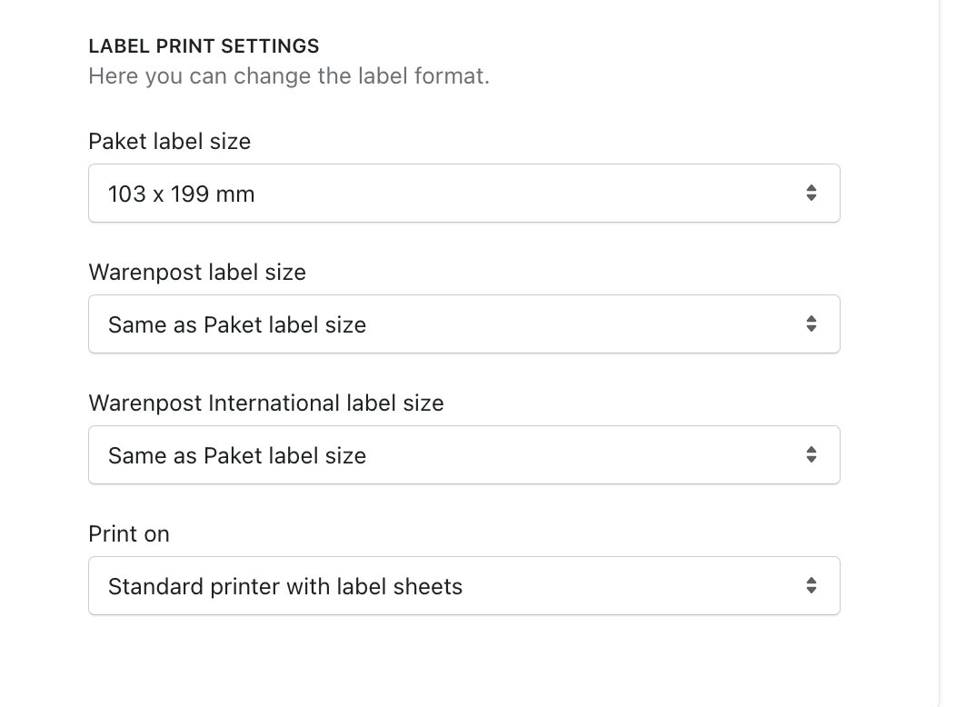 Print settings 1